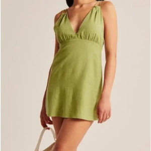 Abercrombie & Fitch Green Mini Dress
